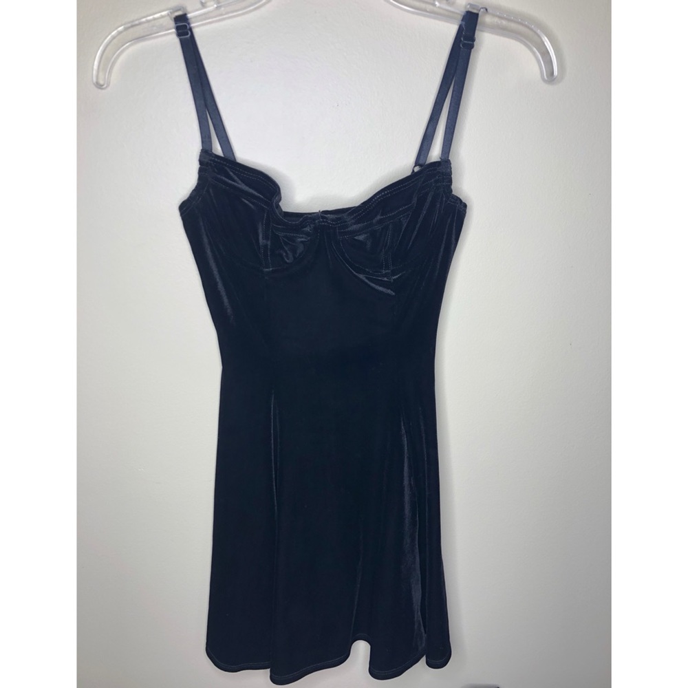 American Apparel Velvet Mini bustier Dress S
